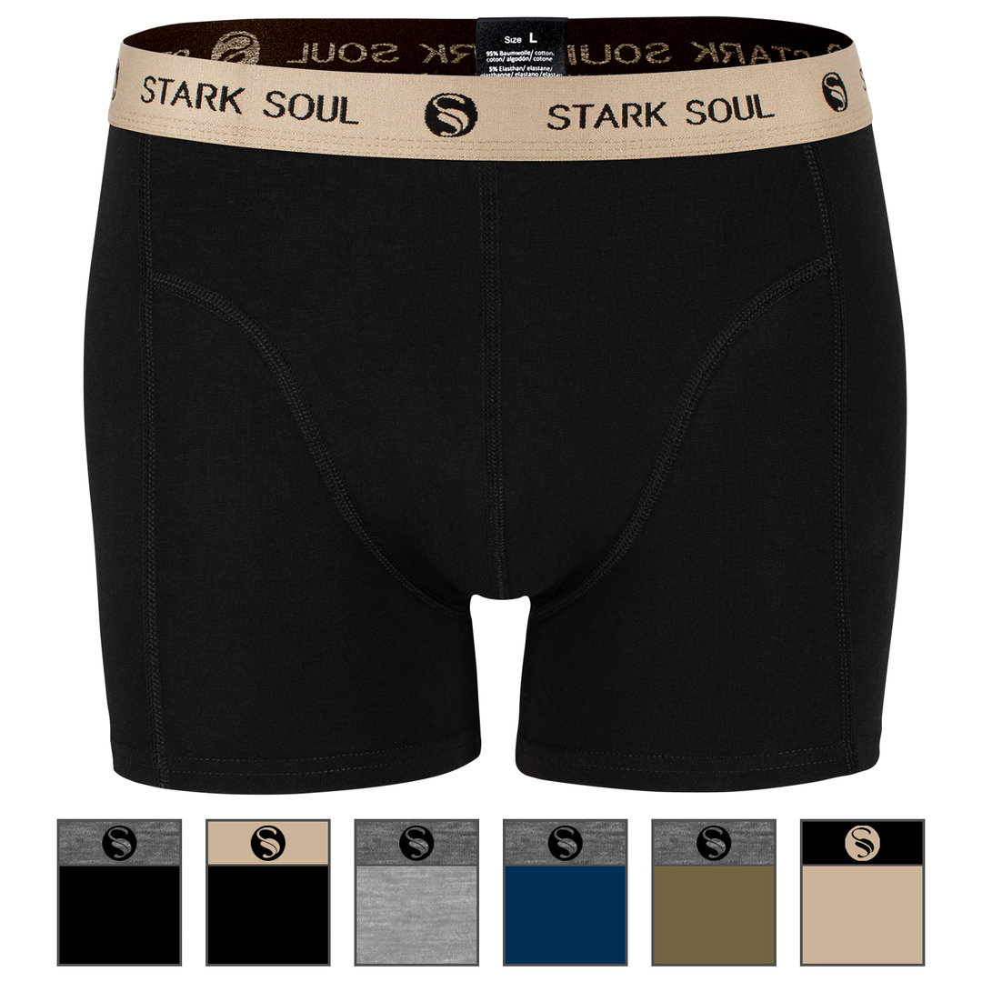 Stark Soul® Herren Boxershort lang aus Baumwolle - Farbe wählbar
