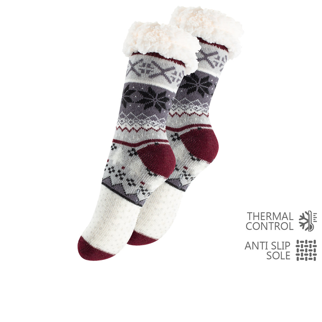yenita® Damen Hüttensocken mit Anti-Rutsch-Sohle