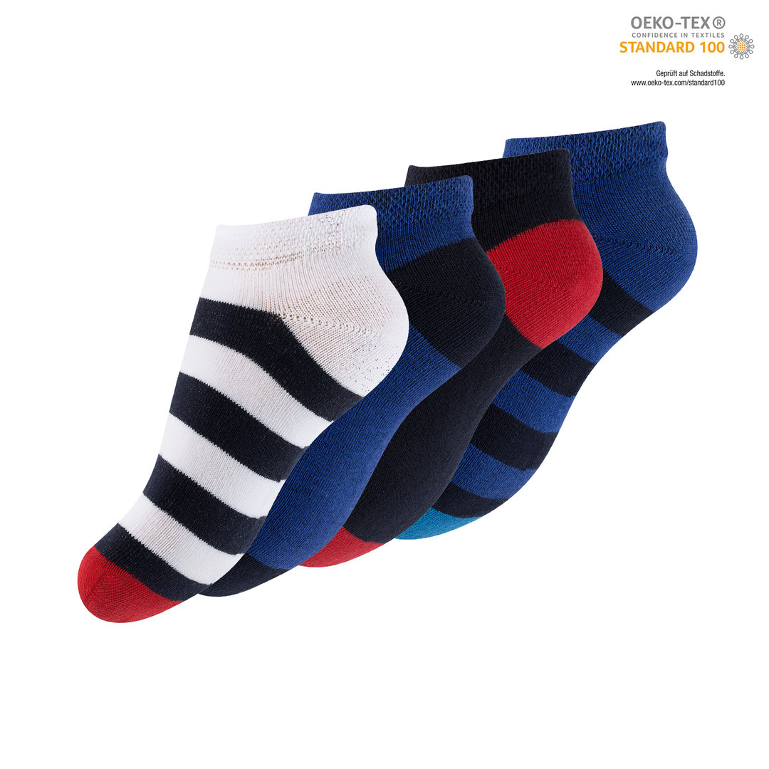 4er Pack Kinder Baumwoll Sneaker "MARITIME"