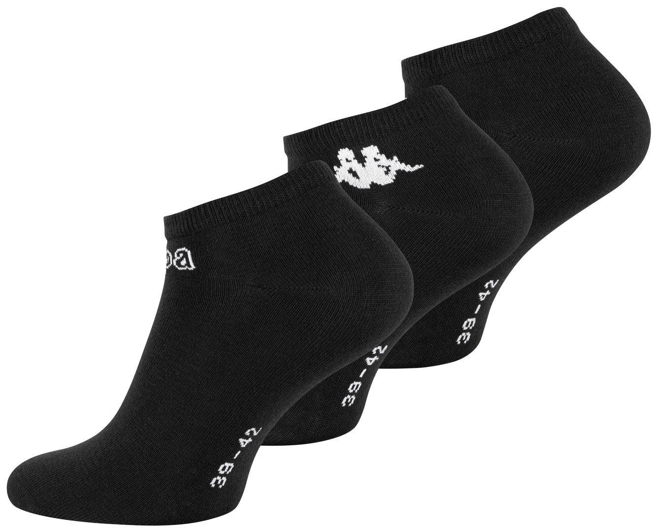 KAPPA® Herren Baumwoll Sneaker Socken in schwarz