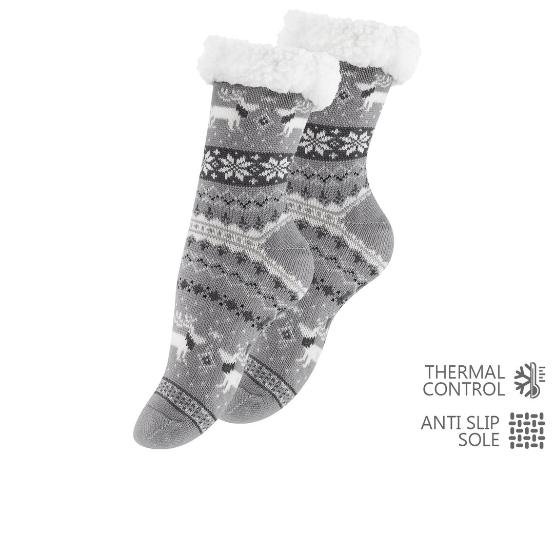 yenita® Damen Hüttensocken mit Anti-Rutsch-Sohle