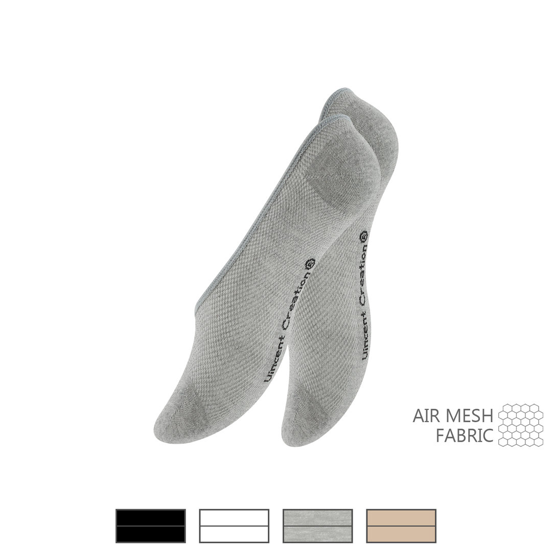 Damen Baumwoll-Füsslinge 2er Pack mit luftigem MESH-Gewebe - Farbe wählbar