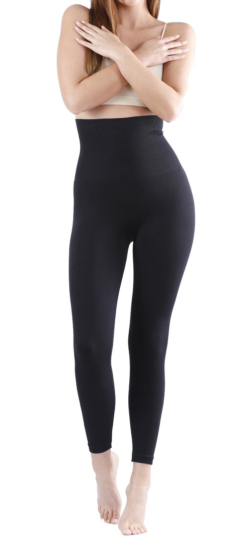 yenita® figurformende Slim Leggings in schwarz
