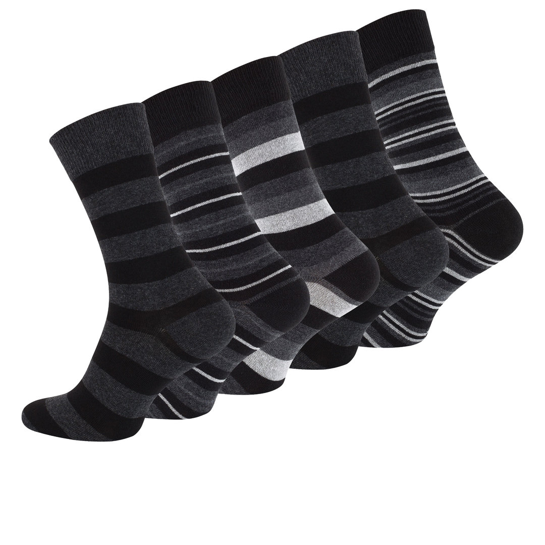 5er Pack Herren Baumwoll Socken "STREET" mit Blockringel