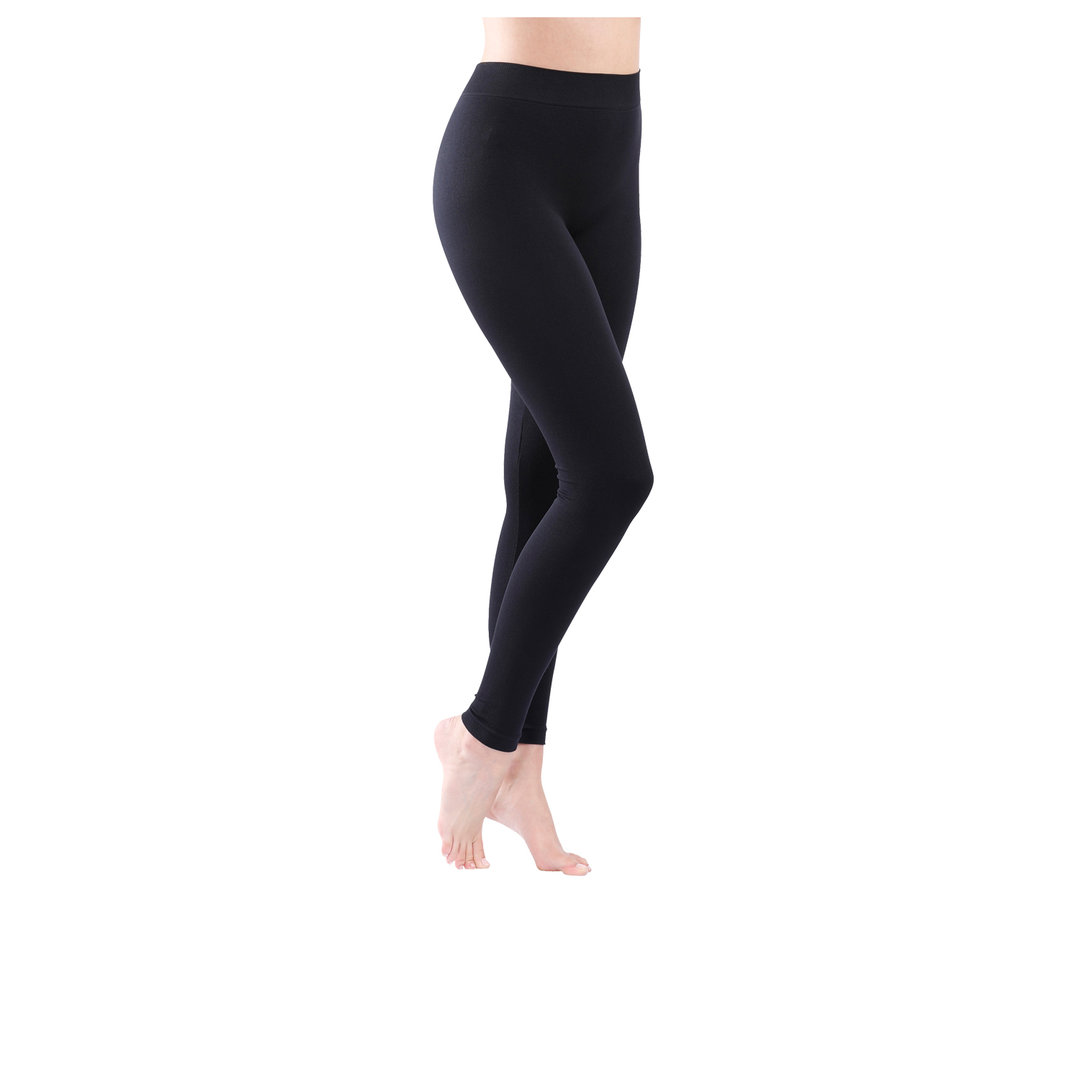 yenita® Damen Baumwoll-Leggings in schwarz