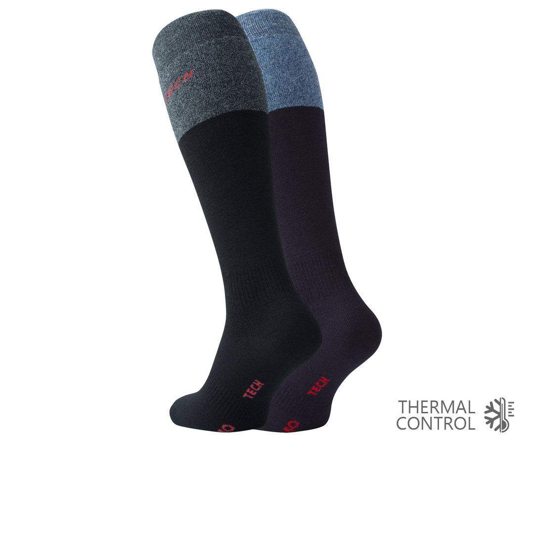 Herren 2er Pack vollfrottee Thermo-Kniestrümfe "THERMO TECH"