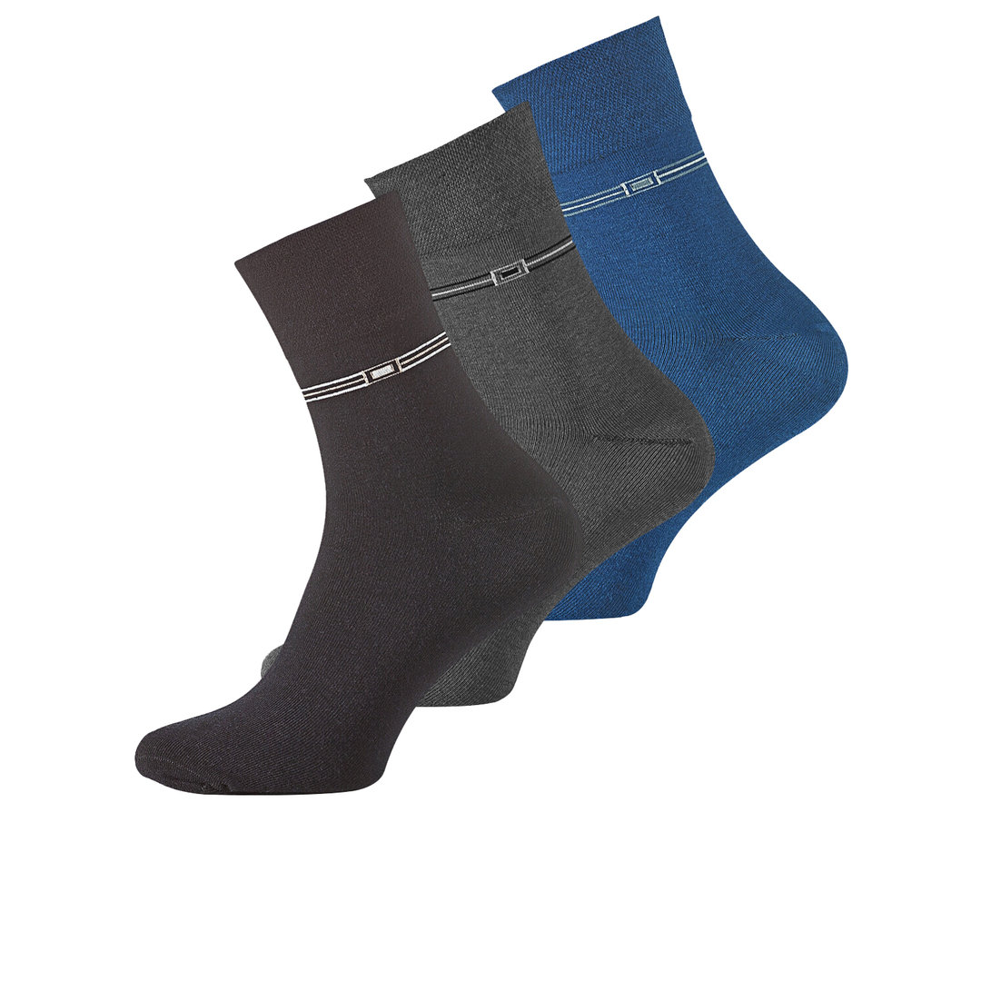 3er Pack Herren Kurzschaftsocken ohne Gummibund
